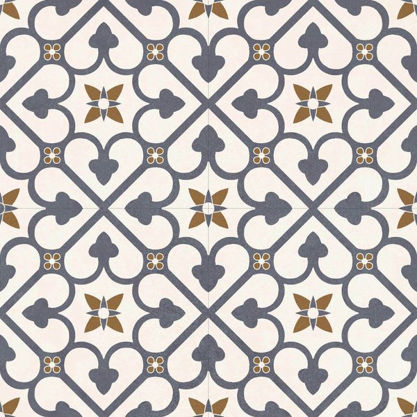 Bello Brighton Matt Blue Patterned Floor Tiles 45x45mm