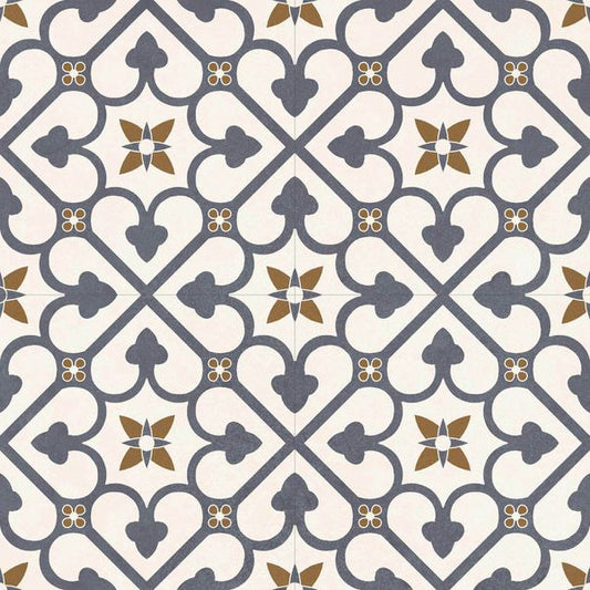 Bello Brighton Matt Blue Patterned Floor Tiles 45x45mm