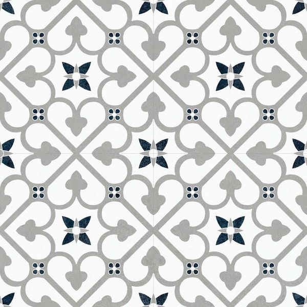 Bello Brighton Matt Grey Patterned Floor Tiles 45x45mm