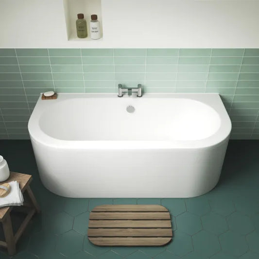 Shingle Curved Back To Wall Bath & Panel
