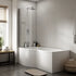 nuie 1700mm b shaped left hand bath setsbath07, B Shaped Shower Baths, Baths, P Shaped Shower Baths, Shower Baths, Nuie, 1