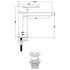 nuie canada mono basin mixer with push button waste, Nuie, Brushed Brass Basin Taps, Taps, 3