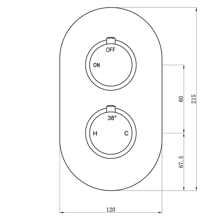 Carlo Round Shower Pack Single Outlet & Overhead Shower