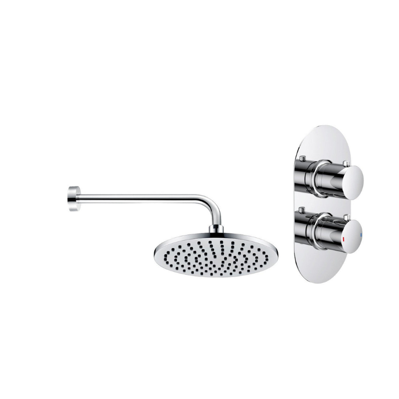 Carlo Round Shower Pack Single Outlet & Overhead Shower