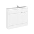 fusion combination toilet and vanity unit 1000mm white gloss, Hudson Reed, Bathroom Cabinet, 3