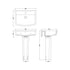 Bliss 600mm Basin & Pedestal