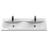 Nuie Havana 1200mm Midnight Blue Wall Hung 4-Drawer Unit & Double Ceramic Basin