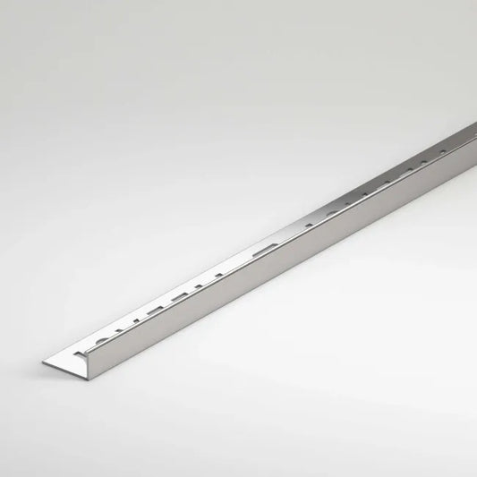 Straight Edge Metal Tile Trim 10mm Chrome