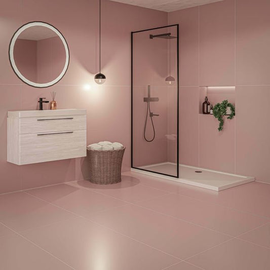 Cielo Polvere Pink Matt Plain Tiles 1198x598mm