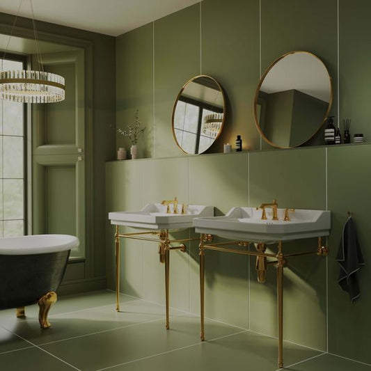 Cielo Verde Green Matt Plain Tiles 1198x598mm