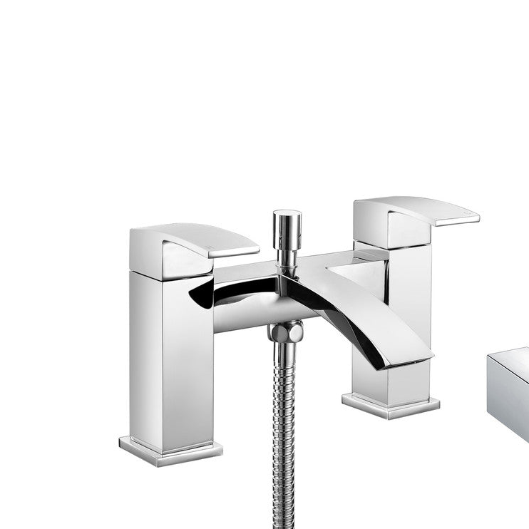 Cira Chrome Bath Filler Mixer Tap with Shower Kit