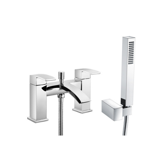 Cira Chrome Bath Filler Mixer Tap with Shower Kit