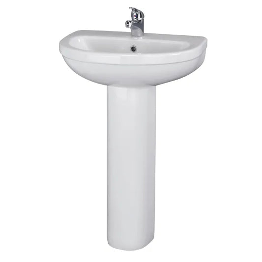 Ivo 550mm 1TH Basin & Pedestal