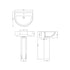 Ivo 550mm 1TH Basin & Pedestal