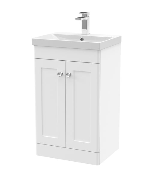 nuie 500mm floor standing 2 door vanity basin 3clc123e, Nuie, Sink Vanity Unit, Basin Unit, 1