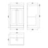 Classique Soft Black 500mm Floor Standing 2 Door Vanity & Thin-Edge Ceramic Basin