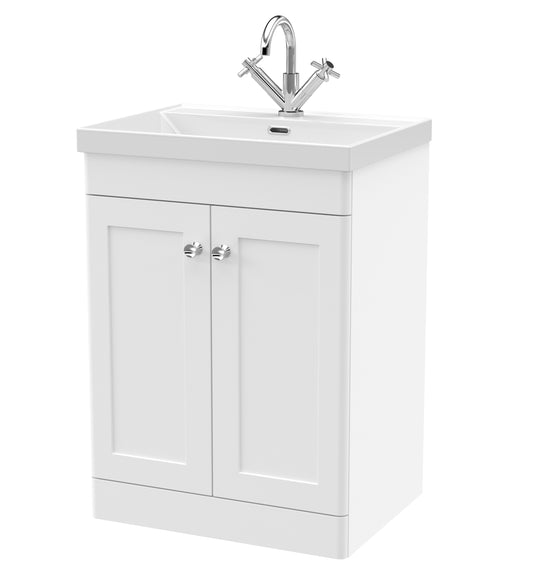 nuie 600mm floor standing 2 door vanity with basin 1 tap holeclc125e, Nuie, Sink Vanity Unit, Basin Unit, 1