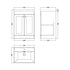 Classique Soft Black 600mm Floor Standing 2-Door Vanity with Thin-Edge Ceramic Basin