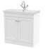 nuie 800mm floor standing 2 door vanity with basin 1 tap holeclc126e, Nuie, Sink Vanity Unit, Basin Unit, 1