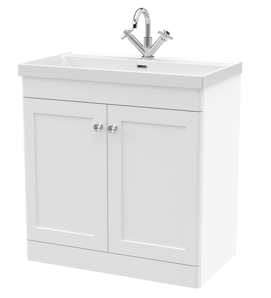 nuie 800mm floor standing 2 door vanity with basin 1 tap holeclc126e, Nuie, Sink Vanity Unit, Basin Unit, 1