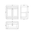 Classique Soft Black 800mm Floor Standing 2-Door Vanity with Thin-Edge Ceramic Basin
