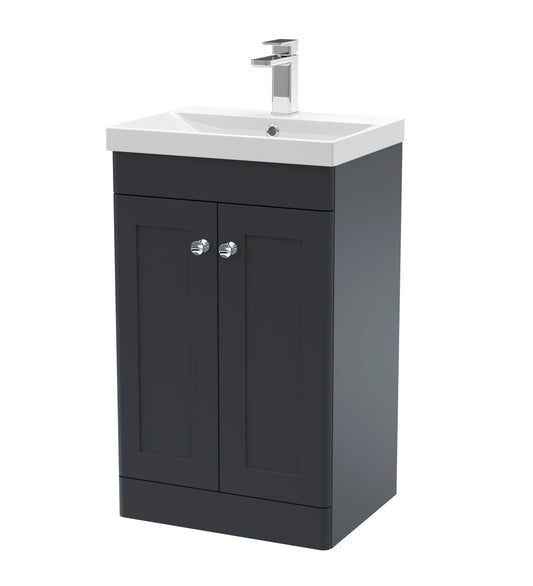 nuie 500mm floor standing 2 door vanity basin 3clc1423e, Nuie, Sink Vanity Unit, Basin Unit, 1