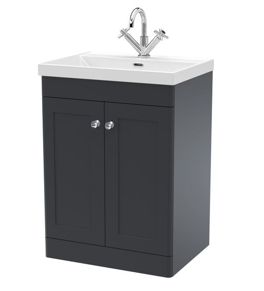 nuie 600mm floor standing 2 door vanity with basin 1 tap holeclc1425e, Nuie, Sink Vanity Unit, Basin Unit, 1