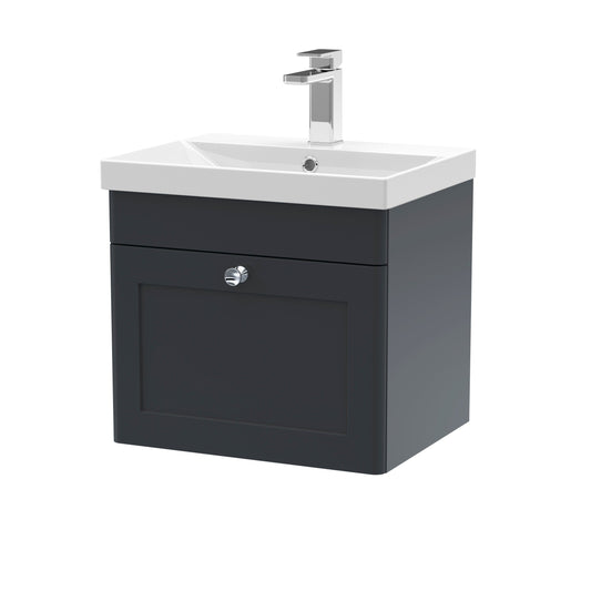 nuie 500mm wall hung 1 drawer vanity basin 3clc1491e, Nuie, Wall Hung Vanity Unit, 1