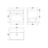 Classique Soft Black 500mm Wall Hung 1 Drawer Vanity & Thin-Edge Ceramic Basin
