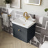 Classique Soft Black 500mm Wall Hung 1 Drawer Vanity & Thin-Edge Ceramic Basin