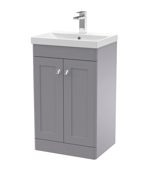 nuie 500mm floor standing 2 door vanity basin 3clc223e, Nuie, Sink Vanity Unit, Basin Unit, 1