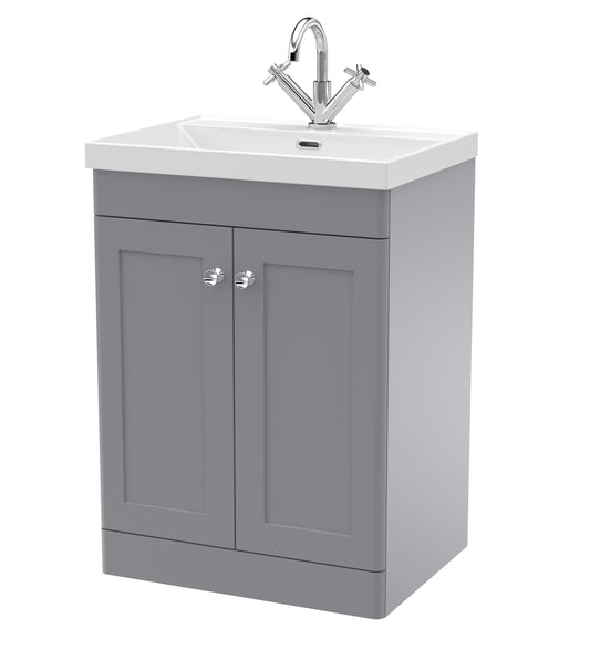nuie 600mm floor standing 2 door vanity with basin 1 tap holeclc225e, Nuie, Sink Vanity Unit, Basin Unit, 1
