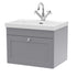 nuie 600mm wall hung 1 drawer vanity with basin 1 tap holeclc294e, Nuie, Wall Hung Vanity Unit, 1