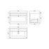 Classique Soft Black 800mm Wall Hung 2-Door Vanity & Thin-Edge Ceramic Basin