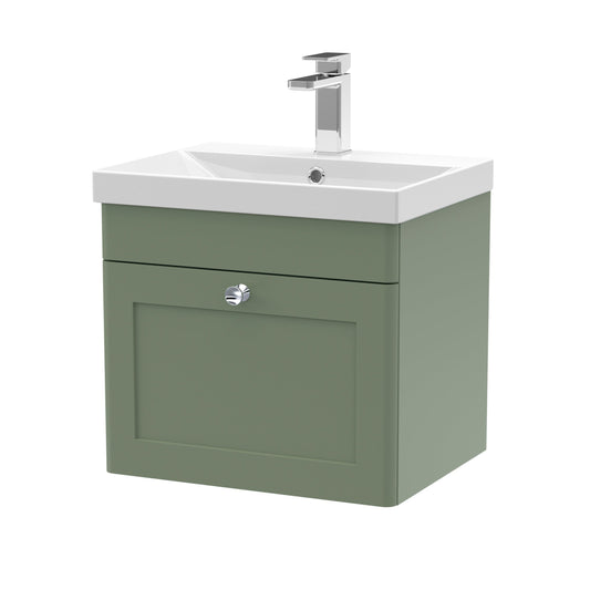 nuie 500mm wall hung 1 drawer vanity basin 3clc891e, Nuie, Wall Hung Vanity Unit, 1