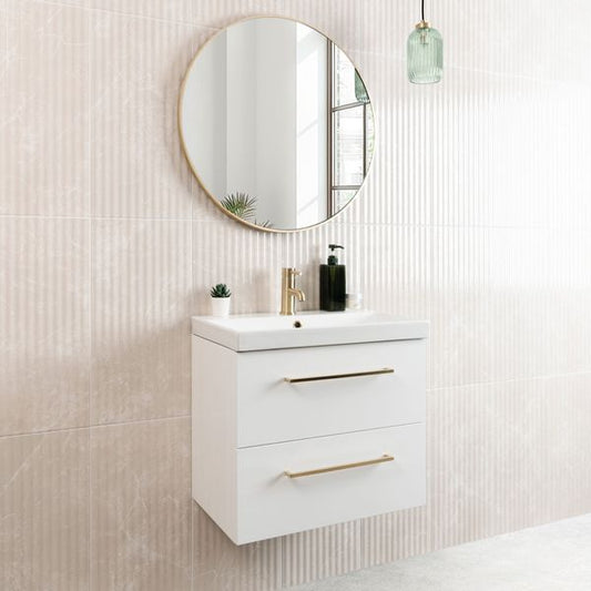 Imperial Warm White Gloss marble Effect Decor Wall Tile 600x300mm