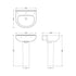 Lawton 550mm 1TH Basin & Pedestal