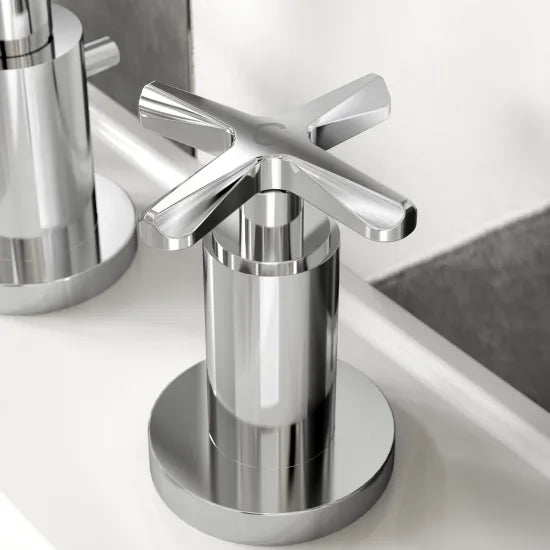 Aztec 3 Tap Hole Basin Mixer Tap Chrome