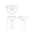 Melbourne 550mm 1TH Basin & Pedestal