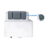 Valeria 900mm Combination Bathroom Suite Unit + Round Toilet - Grey Gloss
