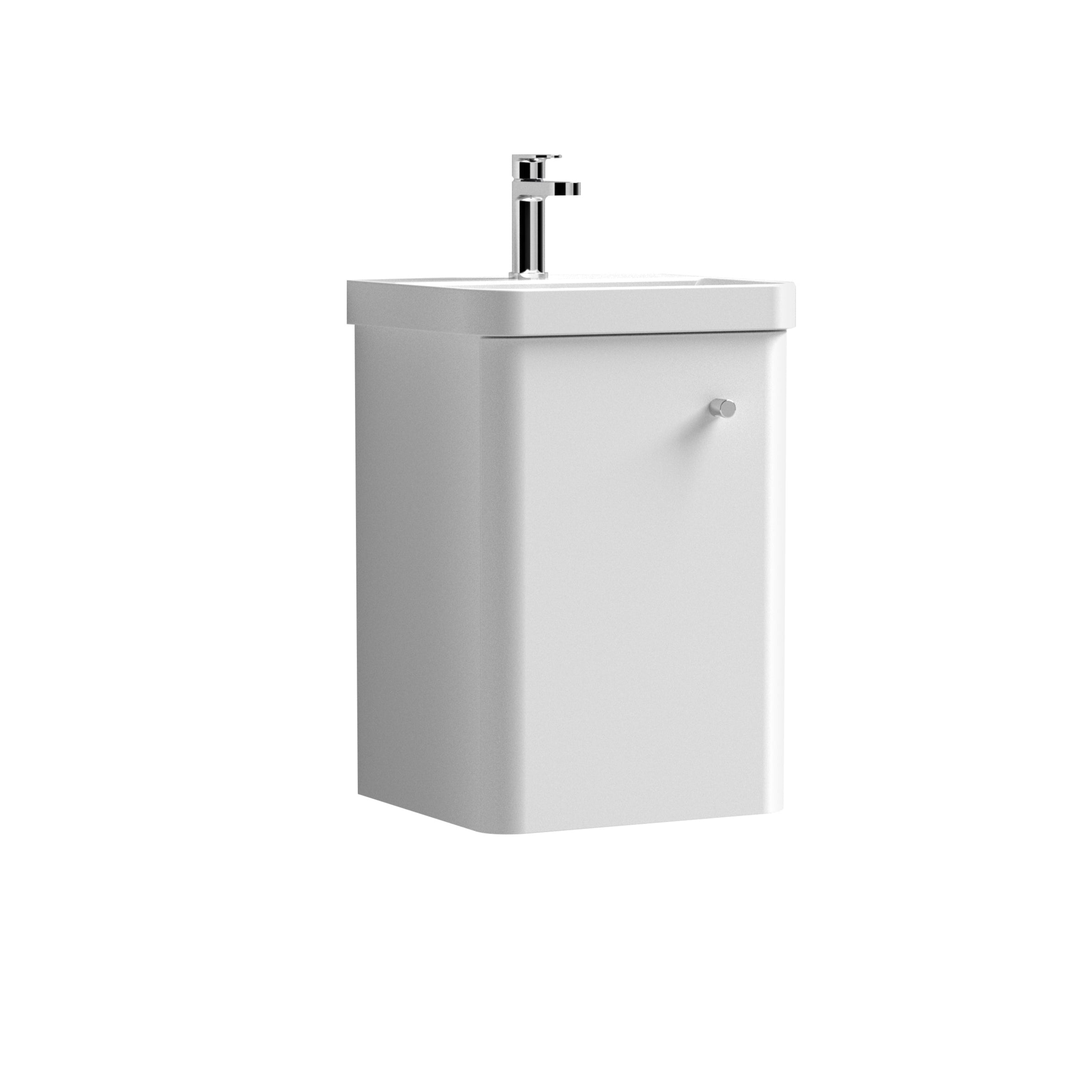 Nuie Core 400mm Wall Hung Vanity Gloss White & Basin