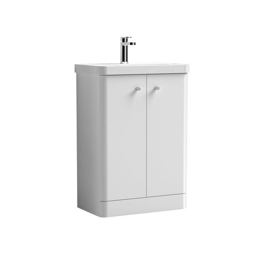 nuie 600mm floor standing 2 door vanity basincor106, Nuie, Sink Vanity Unit, Basin Unit, 1