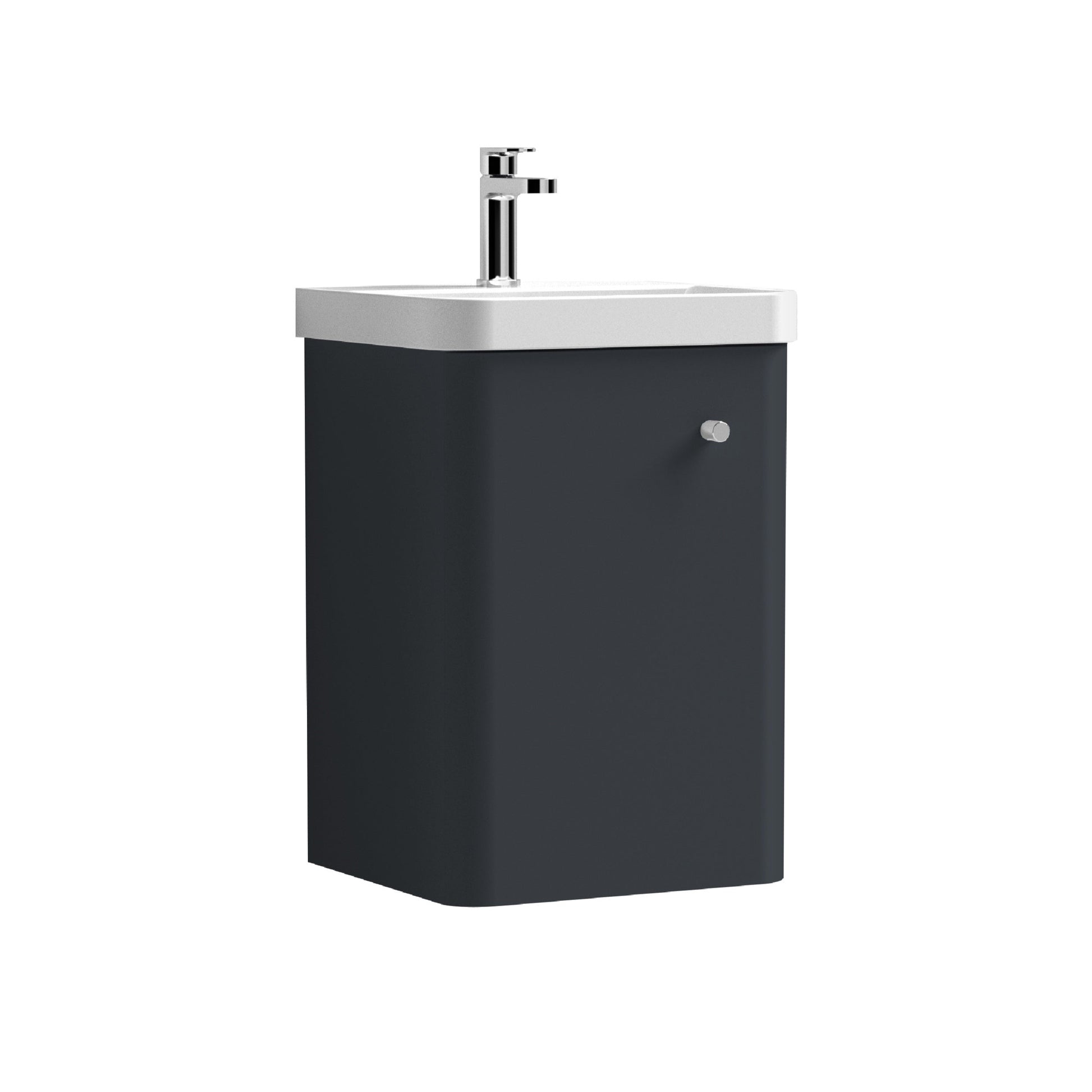 Nuie Core 400mm Wall Hung Unit Soft Black & Basin