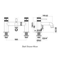 Core Bath Shower Mixer Tap Brushed Brass