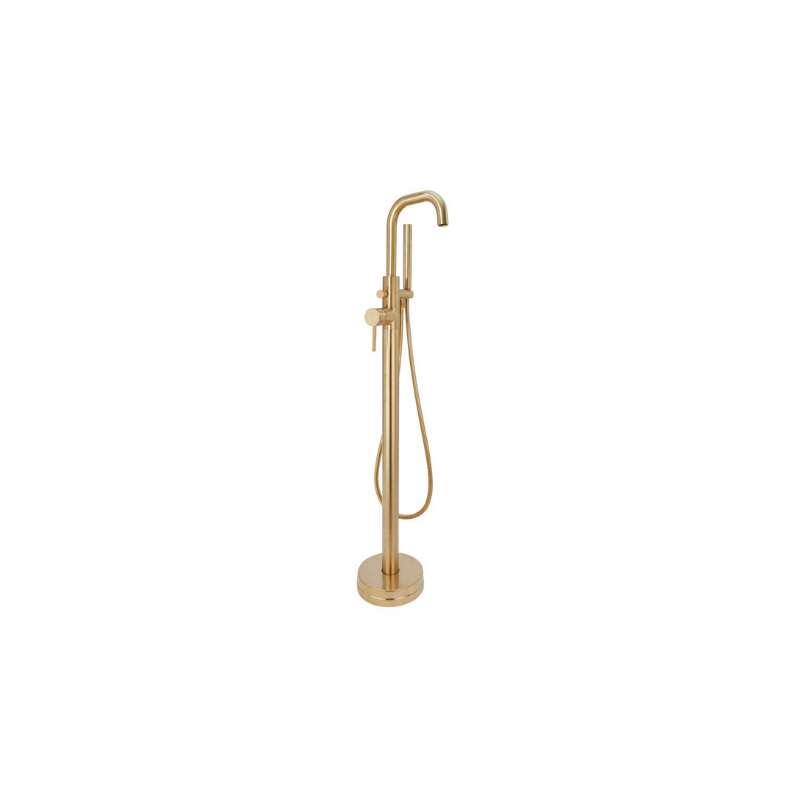 Core Freestanding Bath Shower Mixer Tap Brushed Brass