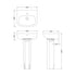Ambrose 450mm 1TH Basin & Pedestal