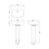 Ambrose 500mm 1TH Basin & Pedestal