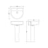 Provost 520mm 1TH Basin & Pedestal