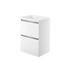 dante 615mm 2 drawer floor standing basin unit inc basin white gloss, Alessio, Sink Vanity Unit, Basin Unit, 4