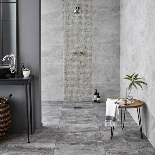 alda white slate effect tiles 600x400mm, Floor Tiles, Porcelain Tiles, Wall Tiles, White Tiles, 1